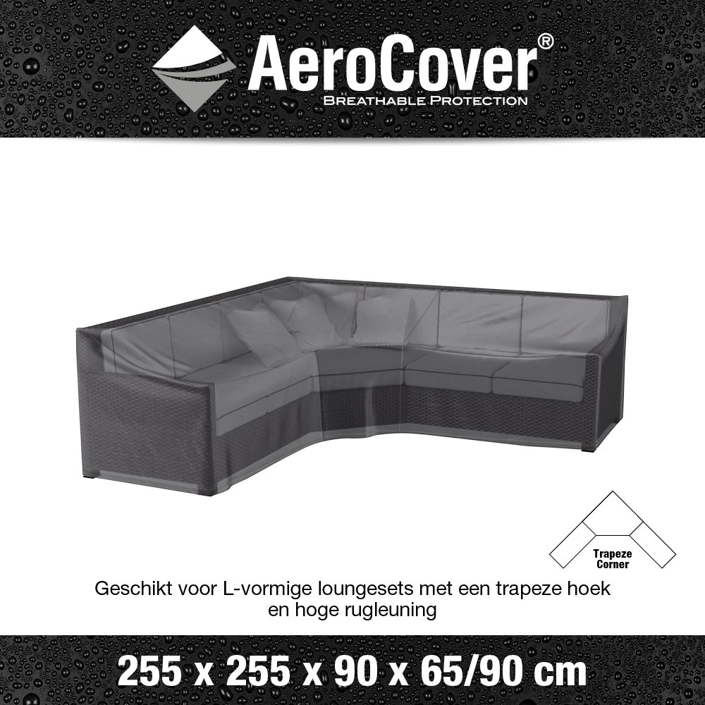 AeroCover Loungesethoes Hoekset Trapeze 255 X 255 X 65/90 Cm 5 AeroCover Loungesethoes Hoekset Trapeze 255 X 255 X 65/90 Cm - Afbeelding 3
