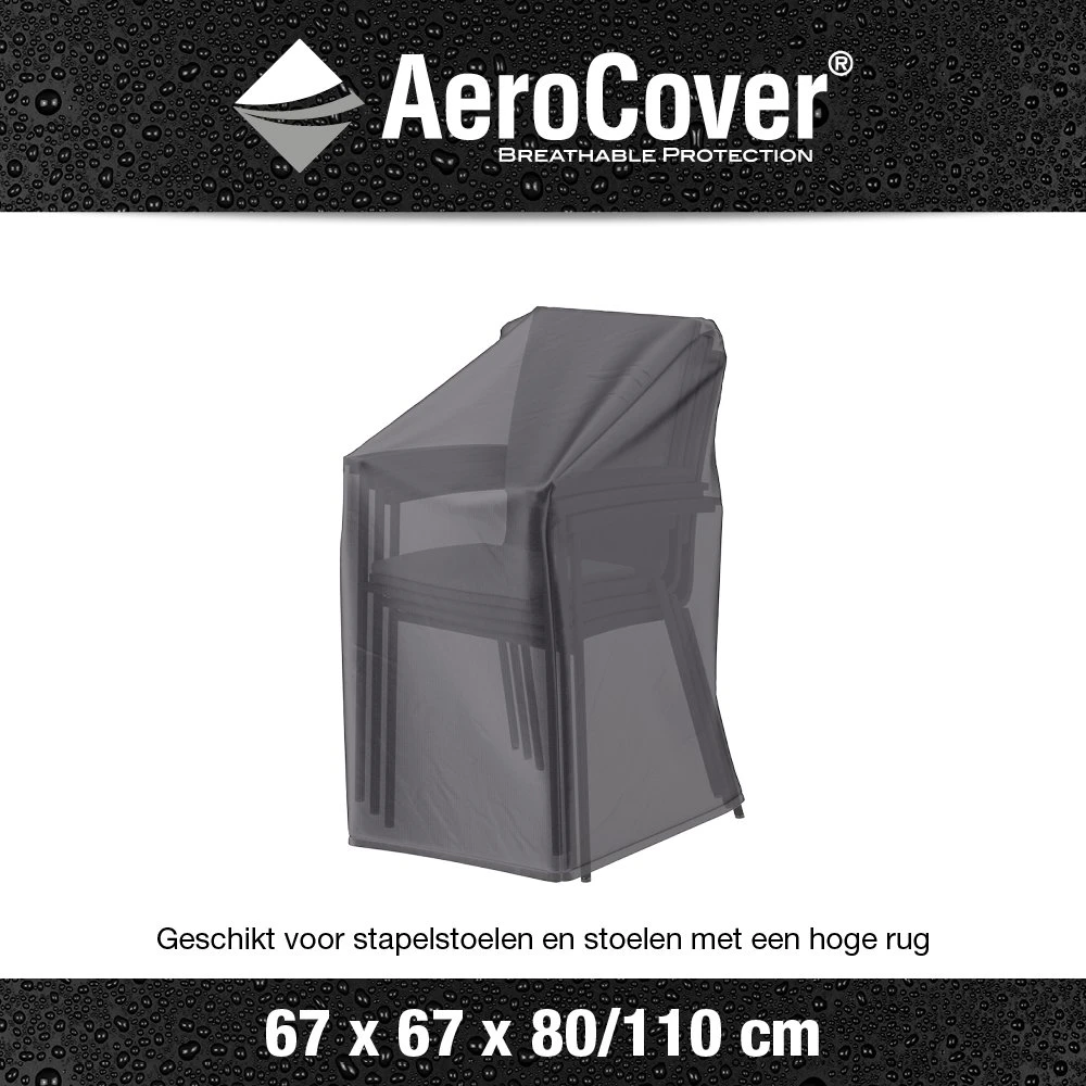 AeroCover Stapelstoelhoes/Gasveerstoelhoes 67 X 67 X 80/110 Cm 5 AeroCover Stapelstoelhoes/Gasveerstoelhoes 67 X 67 X 80/110 Cm - Afbeelding 3