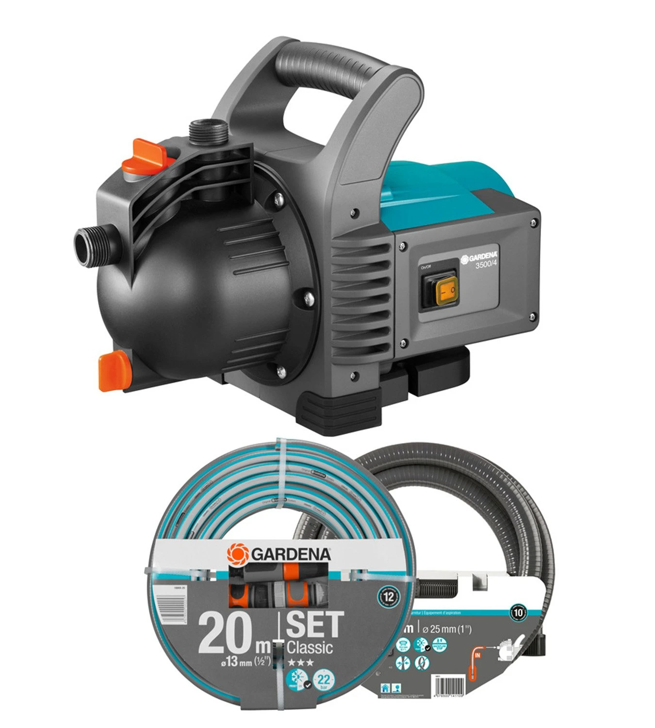 GARDENA Classic Besproeiingspomp 3500/4 Set 3 GARDENA Classic Besproeiingspomp 3500/4 Set