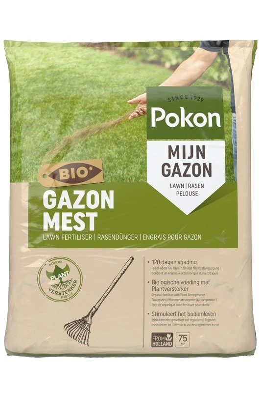 Pokon Bio Gazonmest 5kg Voor 75m² 3 Pokon Bio Gazonmest 5kg Voor 75m²