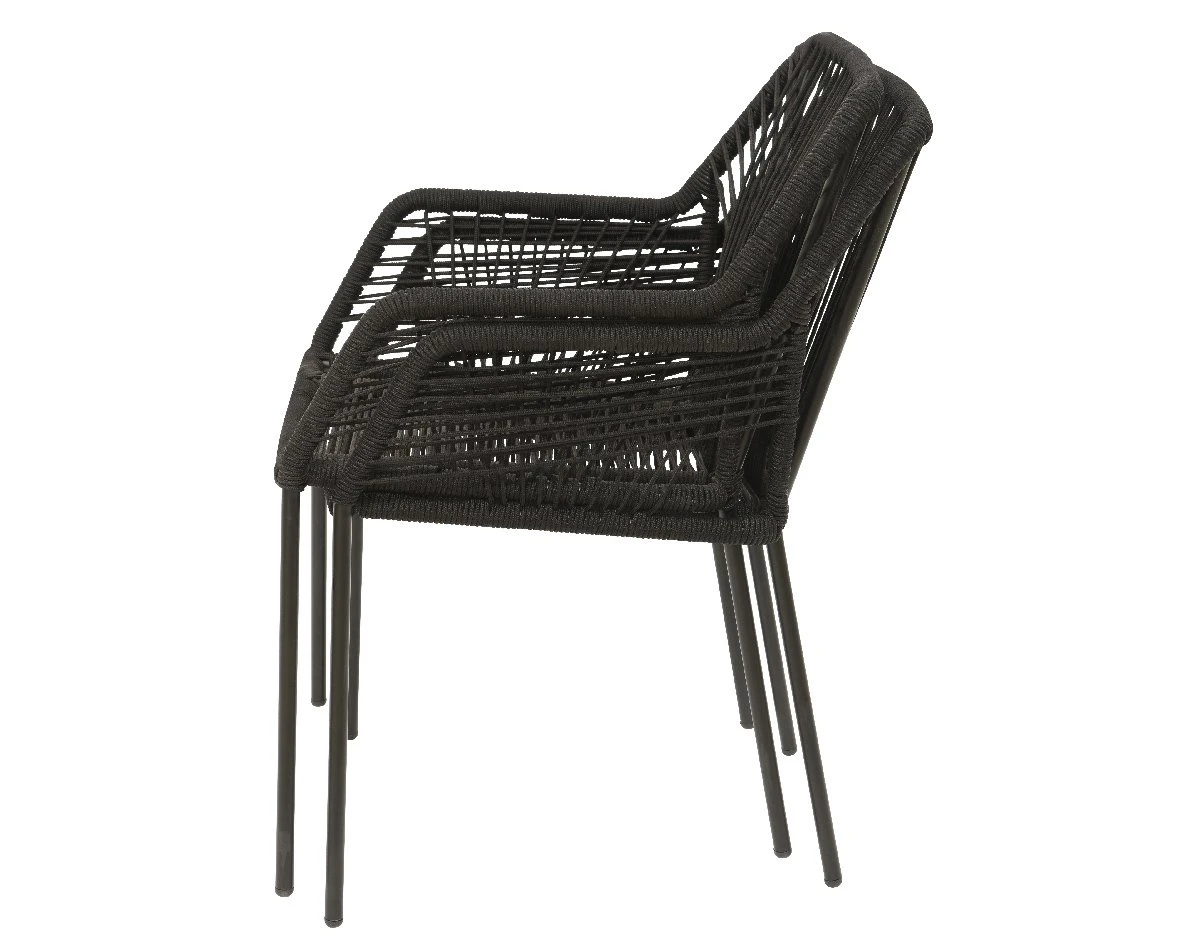 Seville Tuinstoel Zwart - 63 X 57 X 85 Cm 6 Seville Tuinstoel Zwart - 63 X 57 X 85 Cm - Afbeelding 4